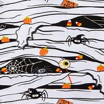 Halloween Glow-in-the-Dark Cotton Pajama Set for Kids