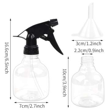 SUPERLELE Spray Bottles 7pcs 8oz Empty Plastic Spray Bottle with Adjustable Nozzle for Hair and Clea...