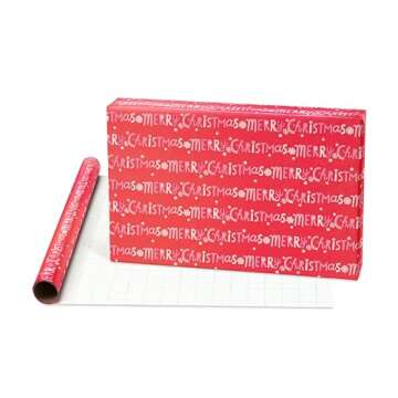 American Greetings 120 sq. ft. Pink Christmas Wrapping Paper Set, Red and Pink (4 Rolls 30 in. x 12 ft., 7 Bows, 30 Gift Tags)