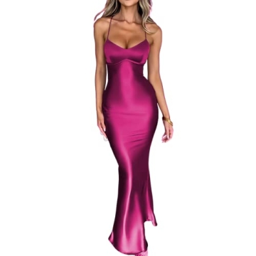 VOIKERDR Elegant Maxi Dress for Weddings and Cocktail Events