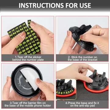 Rednow Car Phone Holder with Honeycomb Mat, Rotatable