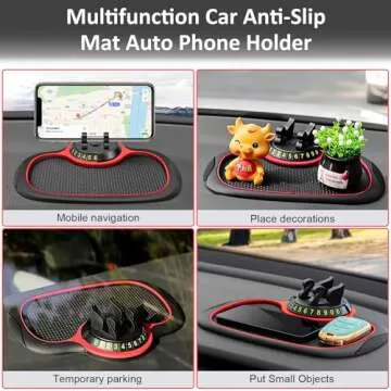 Rednow Car Phone Holder with Honeycomb Mat, Rotatable