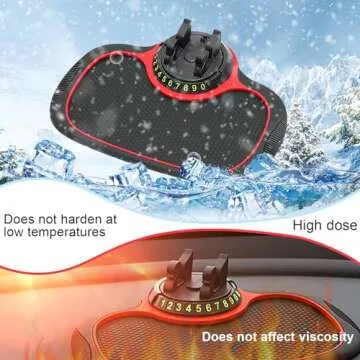 Rednow Car Phone Holder with Honeycomb Mat, Rotatable