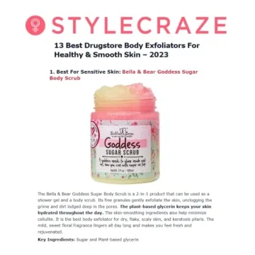 Bella & Bear Goddess Sugar Scrub - Travel Size - Vegan 3.4oz (Travel Size)