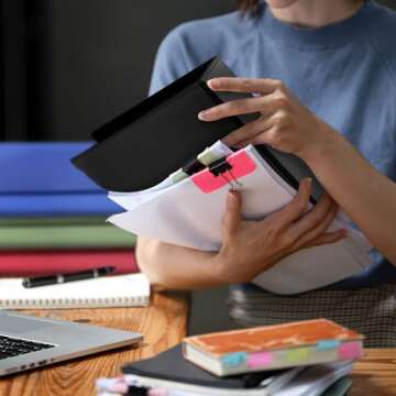 Samsill 0.5 Inch 3 Ring Binders, Made in USA, Economy Round Ring, Clear View Cover, 100 Sheet Capaci...