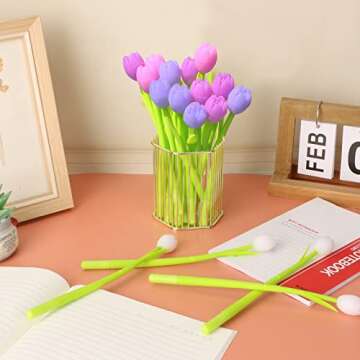 yarachel Color Changing Flower Pens - Pack of 30 Ballpoint Pens Creative Gel Ink Rollerball Pen for ...
