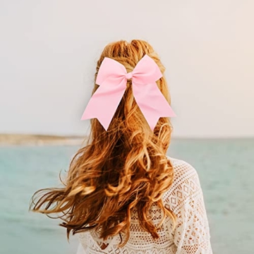 Light Pink Jumbo Bow Clip - Perfect for All Ages and Occasions!