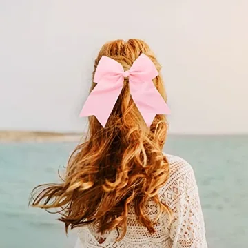 Light Pink Jumbo Bow Clip - Perfect for All Ages and Occasions!