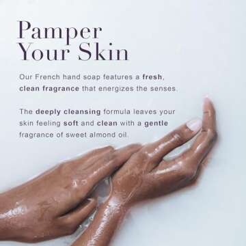 A LA MAISON French Liquid Hand Soap Eco-Friendly Refill Pouch, Fresh Sea Salt - Natural Hand Wash Made with Essential Oils - Biodegradable, Plant-Based, Vegan, Alcohol & Paraben Free (33.8 oz, 1 Pack)