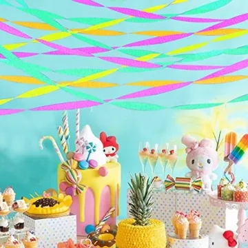 1200ft Glow Crepe Paper Streamers for UV Glow Parties
