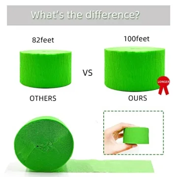 1200ft Glow Crepe Paper Streamers for UV Glow Parties