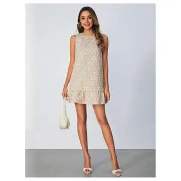 SOLY HUX Women's Ruffle Hem Summer Casual Tank Dress