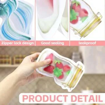 Fireboomoon 30 PCS Mason Jar Zipper Bags for Food Storage