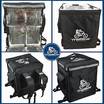 TheBiker Pizza Delivery Backpack, 20" L x 16.5" W x 16.5" H (51 x 42 x 42 Centimeter) Food Delivery ...