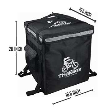 TheBiker Pizza Delivery Backpack, 20" L x 16.5" W x 16.5" H (51 x 42 x 42 Centimeter) Food Delivery Bag, Thermal,Heat Insulated Backpack