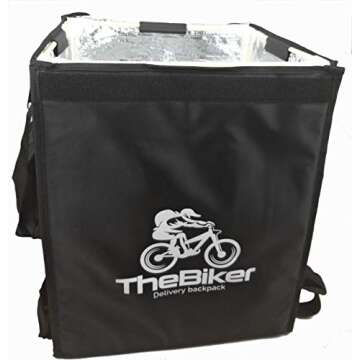 TheBiker Pizza Delivery Backpack, 20" L x 16.5" W x 16.5" H (51 x 42 x 42 Centimeter) Food Delivery Bag, Thermal,Heat Insulated Backpack