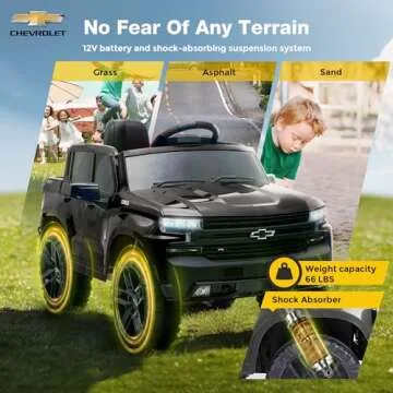 FUNTOK Chevrolet Silverado Kids Ride on Truck for Fun