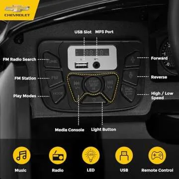 FUNTOK Chevrolet Silverado Kids Ride on Truck for Fun