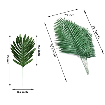 TBUY ROSE 76Pcs Artificial Monstera Palm Leaves Decor