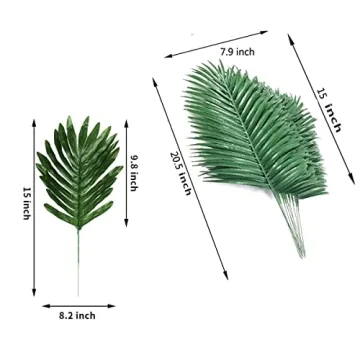 TBUY ROSE 76Pcs Artificial Monstera Palm Leaves Decor