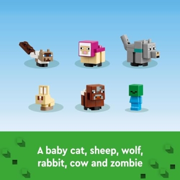 LEGO Minecraft Animal Sanctuary Set for Kids 7+