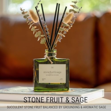 Luxe Stone Fruit & Sage Reed Diffuser by Craft & Kin