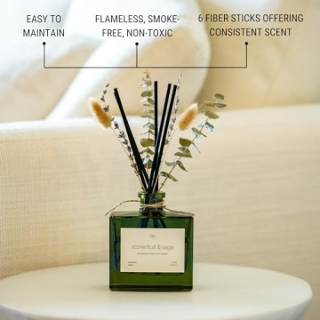 Luxe Stone Fruit & Sage Reed Diffuser by Craft & Kin