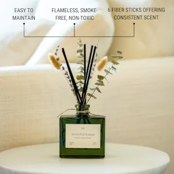 Luxe Stone Fruit & Sage Reed Diffuser by Craft & Kin