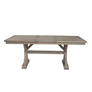Alpine Furniture Arlo Dining Table - Expandable Solid Pine Design for Gatherings
