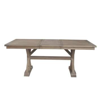 Alpine Furniture Arlo Dining Table, Natural