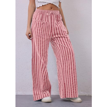 Stylish MISSACTIVER Striped Wide Leg Pants for Women