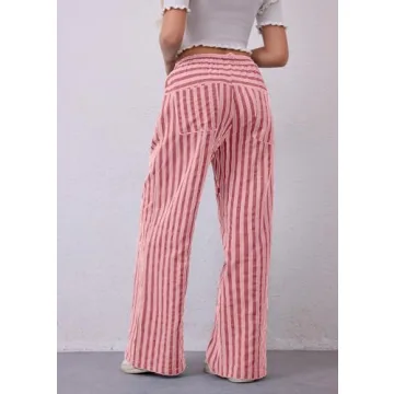 Stylish MISSACTIVER Striped Wide Leg Pants for Women