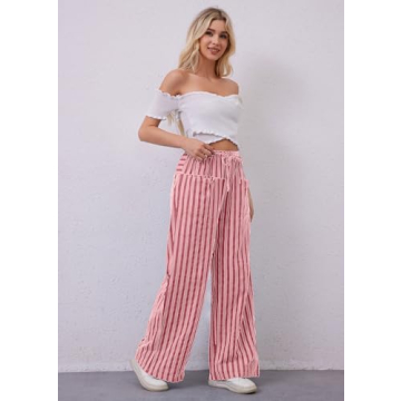Stylish MISSACTIVER Striped Wide Leg Pants for Women