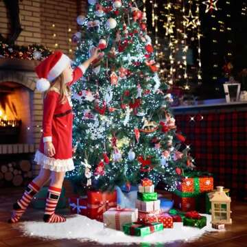 Biggun 10.5 Oz Fake Snow Decoration, Artificial Instant Snow Powder for Christmas Tree Village Craft, Lifelike Fire-Resistant Dry Faux Snow for Winter Displays Holiday Decor, Gifts for Women