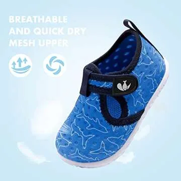 FEETCITY Kids Boys Girls Summer Athletic Water Shoes Aqua Socks Quick Dry Barefoot for Beach Swimming Pool Littler Kid 12