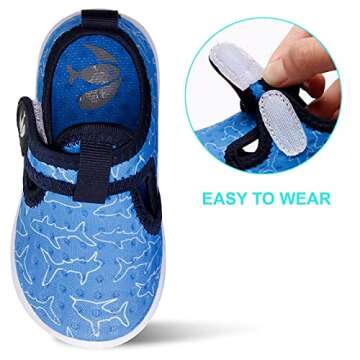 FEETCITY Kids Boys Girls Summer Athletic Water Shoes Aqua Socks Quick Dry Barefoot for Beach Swimming Pool Littler Kid 12
