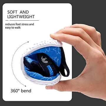 FEETCITY Kids Boys Girls Summer Athletic Water Shoes Aqua Socks Quick Dry Barefoot for Beach Swimming Pool Littler Kid 12