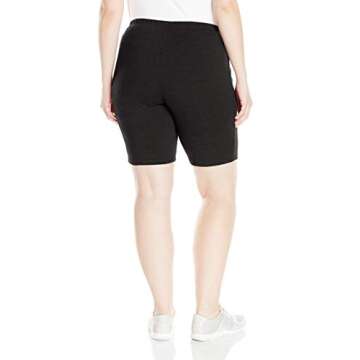 Just My Size Plus Size Women's Stretch Jersey Bike Shorts - Comfortable and Stylish Activewear