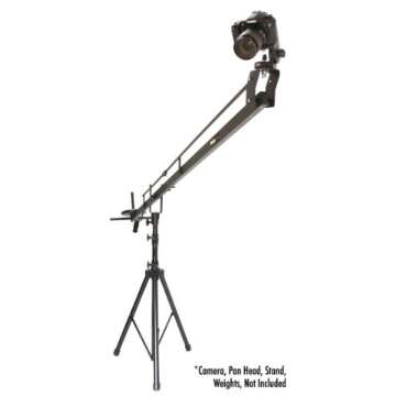 ProAm USA DVC210 Orion DSLR Video Camera Jib Crane Tilt - Aircraft Aluminum Camera Crane with Top-Mo...