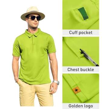 ZITY Men's Polo Shirt Short Sleeve Sports Tactical T-Shirt