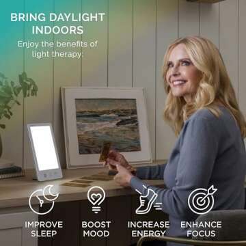 Verilux HappyLight Touch Plus - Enhance Mood & Focus with Light Therapy
