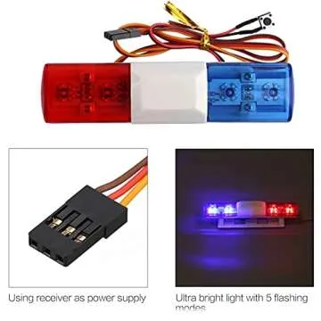 WONFAST RC Car LED Light Bar for 1/10 & 1/8 Models