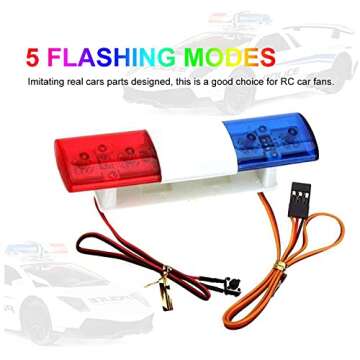 WONFAST RC Car LED Light Bar for 1/10 & 1/8 Models