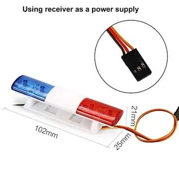 WONFAST RC Car LED Light Bar for 1/10 & 1/8 Models