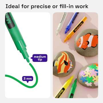 ARTISTRO Dual Tip Acrylic Paint Markers for All Ages