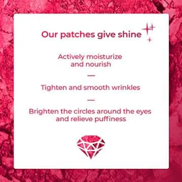 SEFITE 24k Gold Eye Mask 60 psc - Collagen Under Eye Patches - Dark Circles and Puffy Eyes Treatment - Reduce Wrinkles and Undereye Bags - Korean Gel Eye Pads for Women and Men (Ruby)