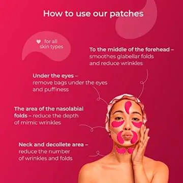 SEFITE 24k Gold Eye Mask 60 psc - Collagen Under Eye Patches - Dark Circles and Puffy Eyes Treatment - Reduce Wrinkles and Undereye Bags - Korean Gel Eye Pads for Women and Men (Ruby)