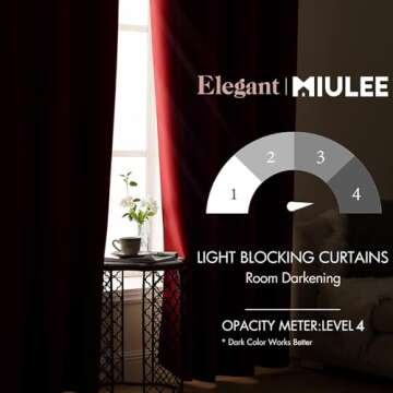 MIULEE Christmas Blackout Curtains 84 Inches Long for Bedroom Living Room Thermal Insulated Room Dar...