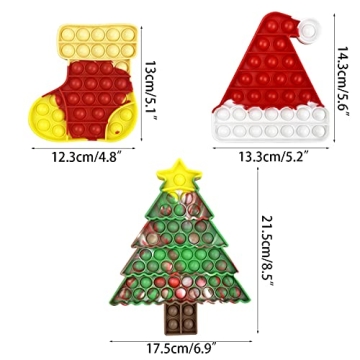 Jofan Christmas Fidget Sensory Pop Toys for Kids
