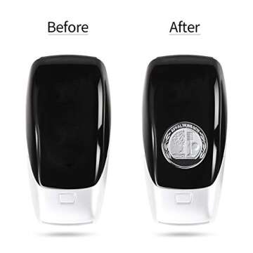 Hikig Metal Emblem Smart Key Cover Logo Badge for Mercedes Benz C-Class 2019, CLS Class 2018, E-Clas...